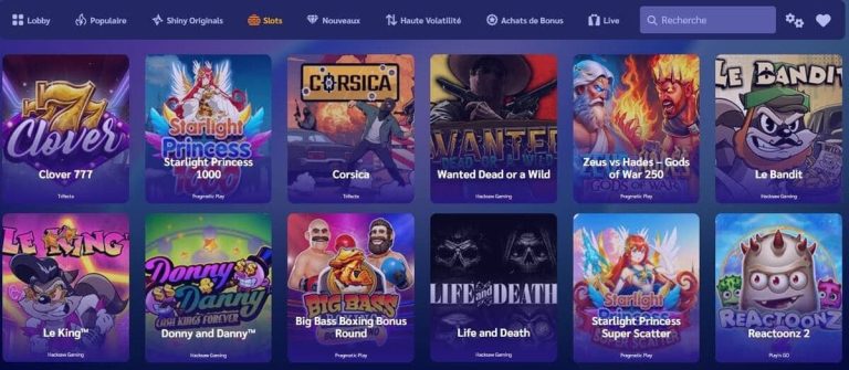 Shiny Wilds Casino jeux
